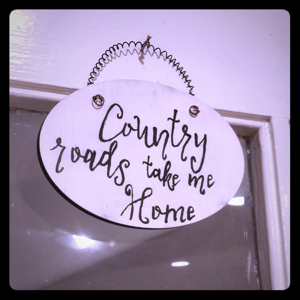 Wood sign with hanger